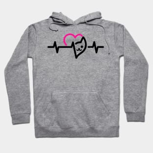 Heartbeat Meow, Light Hoodie